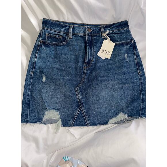 a.n.a. A New Approach High Rise NWT Denim Skirt Size 4 - Picture 1 of 5